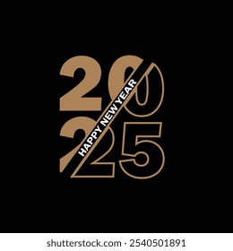 New year T-shirt design.Happy new year T-shirt design 2025