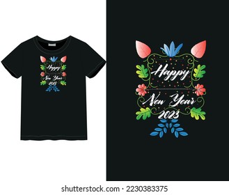 New year T-shirt | Happy new year | New year 2023 | Celebrate mood, Male and Female T-shirt