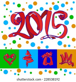 new year twenty fifteen vector