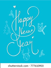 new year typo design