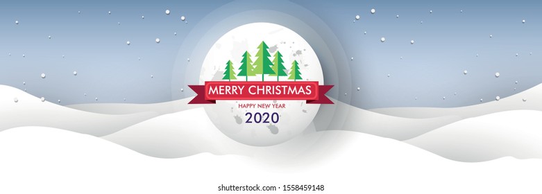 New Year Typographical Lighting Background With Christmas Celebration.
