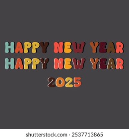Diseño de tipografía de Nuevo año con efectos 3D