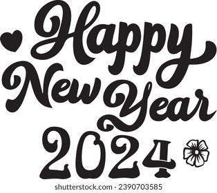 New Year Typography Design. Printing For Tshirt, Sweatshirt, Mug, Banner, Poster etc.