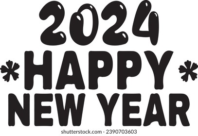 New Year Typography Design. Printing For Tshirt, Sweatshirt, Mug, Banner, Poster etc.