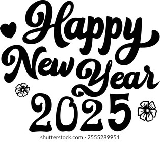 
New Year Typography Design. Printing For Tshirt, Sweatshirt, Mug, Banner, Poster etc.