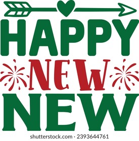 New Year Typography design,Happy new year
