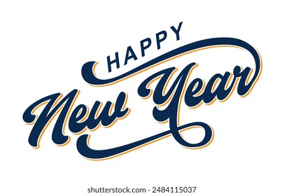 New year typography logo design. Happy new year logo design