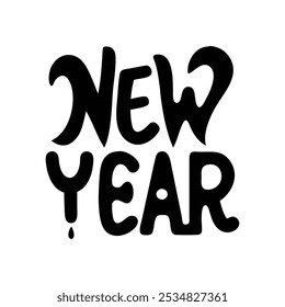 New Year Typography Vector Design
