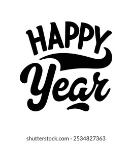 New Year Typography Vector Design