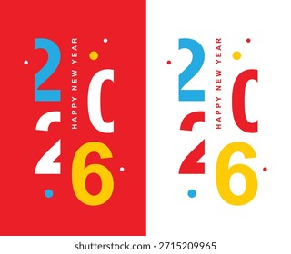 Vector de tipografía de Nuevo año adecuado para uso impreso y digital