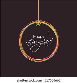 New year vector background design , Happy new year 2017.