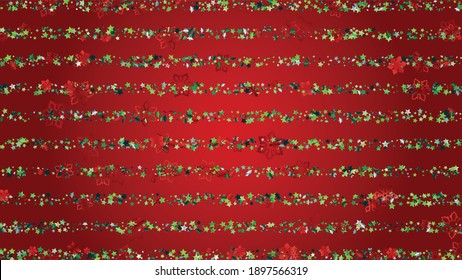 New Year Vector Background with Falling Glitter Snowflakes and Stars. Isolated on Transparent. Party Snow Twinkly Pattern. Glitter Overlay Print. Winter Party. Design for Flyer.