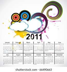 new year vector calendar design
