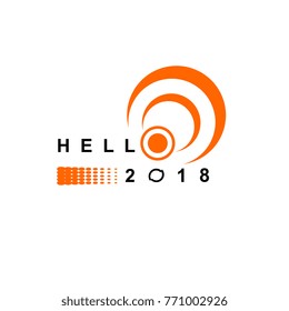 New year vector concept of simple object