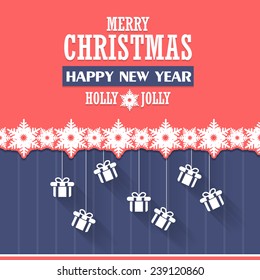 New Year Vector Design Announcement and Celebration Message Background