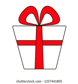 New year vector design. Christmas gift. Icon for web.