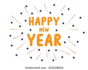 new year vector design and illustration.