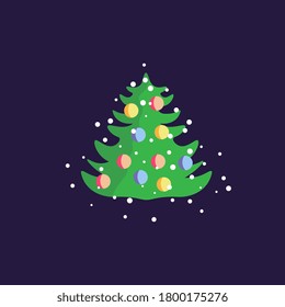 New year vector fir tree