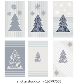 New Year vector greeting card in a flat style with pastel colors
