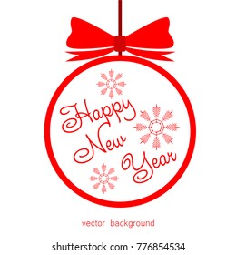 New Year vector greeting card, holiday background, Christmas balls, snowflakes, Christmas, abstract background