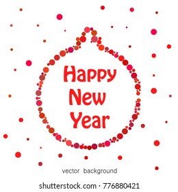 New Year vector greeting card, holiday background, Christmas balls, snowflakes, Christmas, abstract background