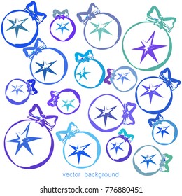 New Year vector greeting card, holiday background, Christmas balls, snowflakes, Christmas, abstract background