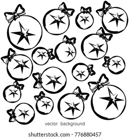 New Year vector greeting card, holiday background, Christmas balls, snowflakes, Christmas, abstract background