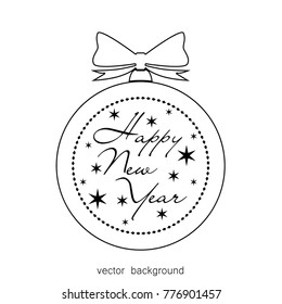 New Year vector greeting card, holiday background, Christmas balls, snowflakes, Christmas, abstract background
