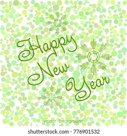 New Year vector greeting card, holiday background, Christmas balls, snowflakes, Christmas, abstract background