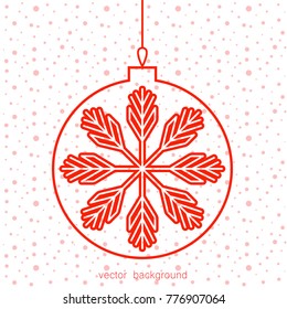 New Year vector greeting card, holiday background, Christmas balls, snowflakes, Christmas, abstract background