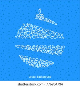 New Year vector greeting card, holiday background, Christmas balls, snowflakes, Christmas, abstract background