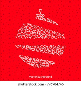 New Year vector greeting card, holiday background, Christmas balls, snowflakes, Christmas, abstract background