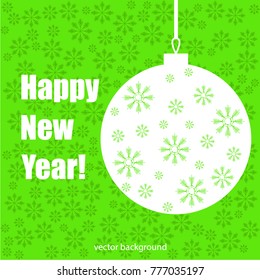 New Year vector greeting card, holiday background, Christmas balls, snowflakes, Christmas, abstract background