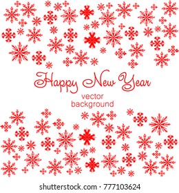 New Year vector greeting card, holiday background, Christmas balls, snowflakes, Christmas, abstract background