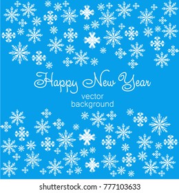 New Year vector greeting card, holiday background, Christmas balls, snowflakes, Christmas, abstract background