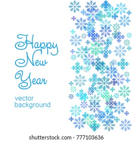 New Year vector greeting card, holiday background, Christmas balls, snowflakes, Christmas, abstract background