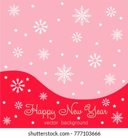 New Year vector greeting card, holiday background, Christmas balls, snowflakes, Christmas, abstract background