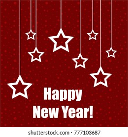 New Year vector greeting card, holiday background, Christmas balls, snowflakes, Christmas, abstract background