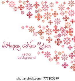 New Year vector greeting card, holiday background, Christmas balls, snowflakes, Christmas, abstract background