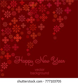 New Year vector greeting card, holiday background, Christmas balls, snowflakes, Christmas, abstract background