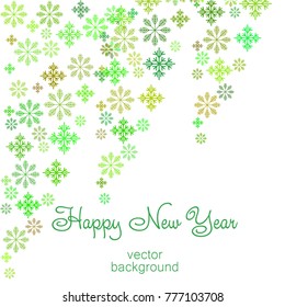 New Year vector greeting card, holiday background, Christmas balls, snowflakes, Christmas, abstract background