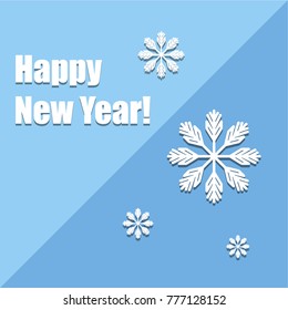 New Year vector greeting card, holiday background, Christmas balls, snowflakes, stars, lines, Christmas, abstract background