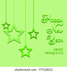 New Year vector greeting card, holiday background, Christmas balls, snowflakes, stars, lines, Christmas, abstract background