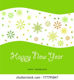 New Year vector greeting card, gifts, festive background, snowflakes, lines, Christmas, abstract background