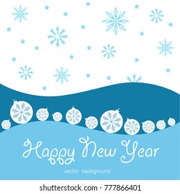 New Year vector greeting card, gifts, festive background, Christmas balls, snowflakes, lines, Christmas, abstract background