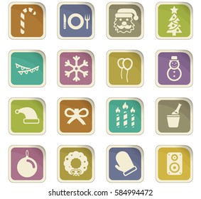 new year vector icons for user interface design