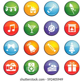 new year vector icons for user interface design