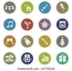 new year vector icons for user interface design