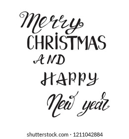 New year vector illustration. New year 2019 print. Happy New year print. Lettering. Perfect for greetings, invitations, manufacture wrapping paper, textile and web design. Black and white.