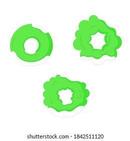 New Year vector illustration of a green wreath in the snow.
Designed for printing, postcards and textiles